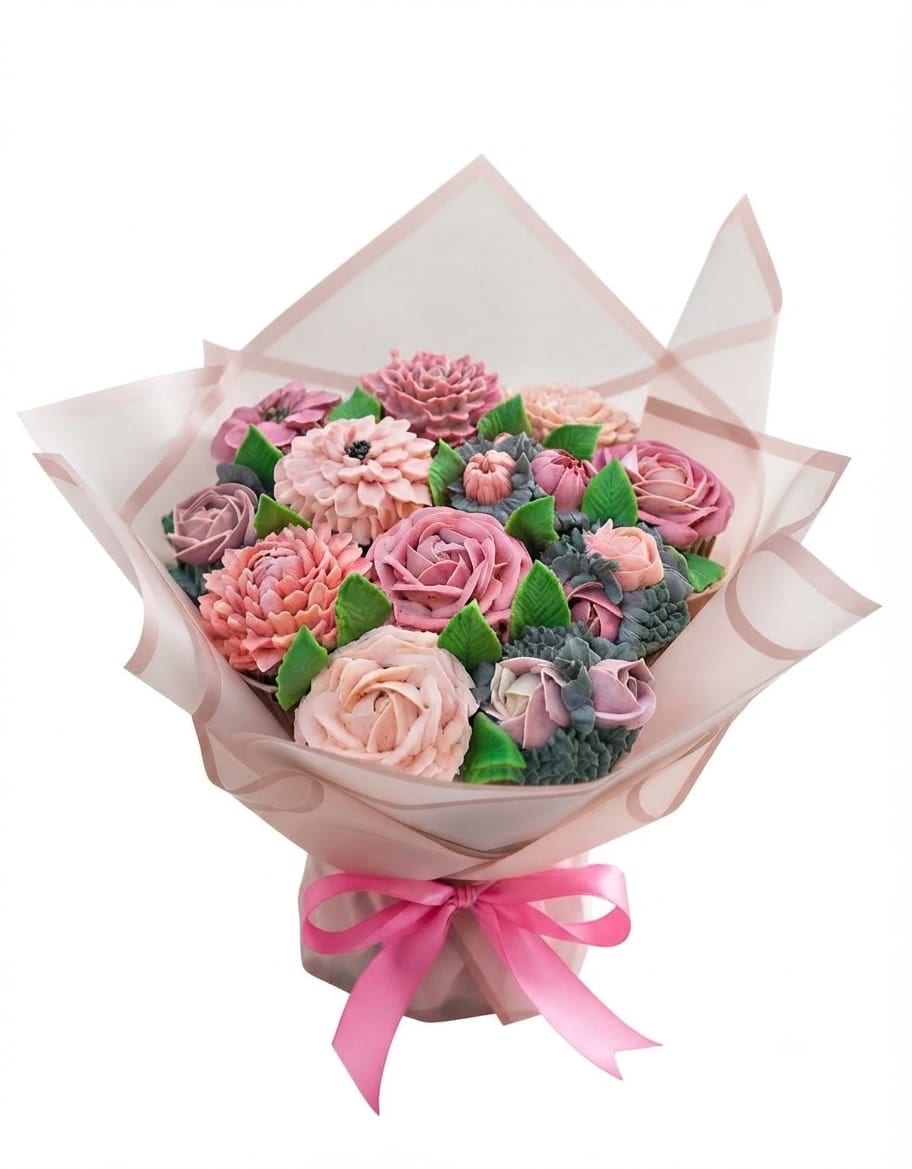Blush Rose Cupcake Bouquet