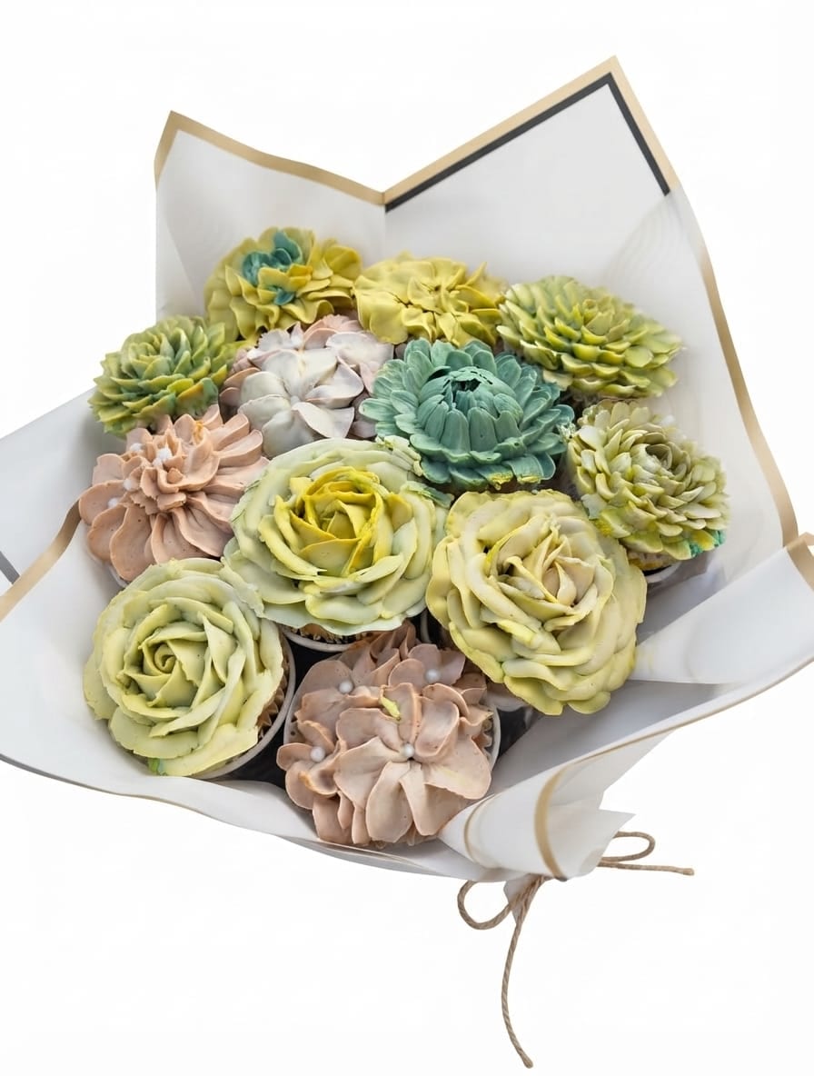 Sage Garden Cupcake Bouquet