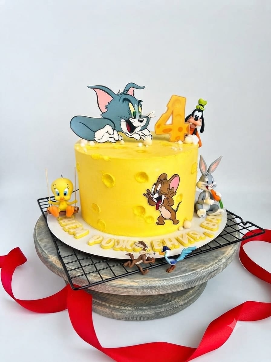Tom & Jerry Custom Character Cake