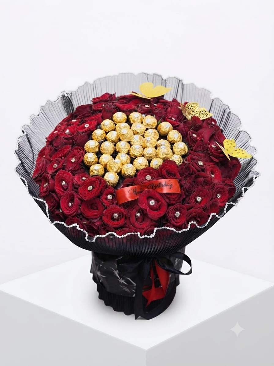 Ferrero Rose Birthday Bouquet