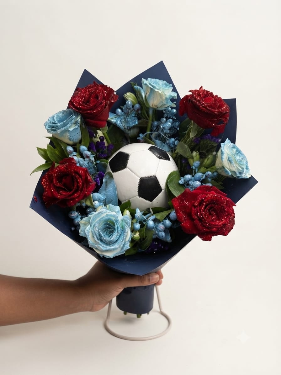 Football Fan Rose Bouquet