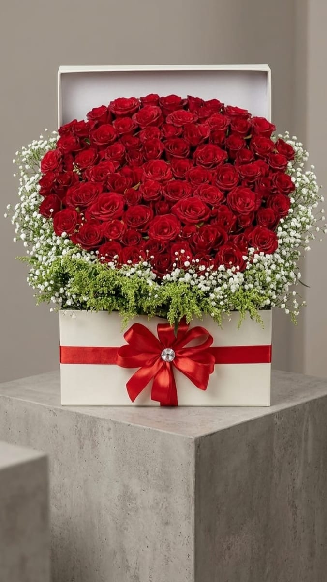 Luxury Red Rose Gift Box