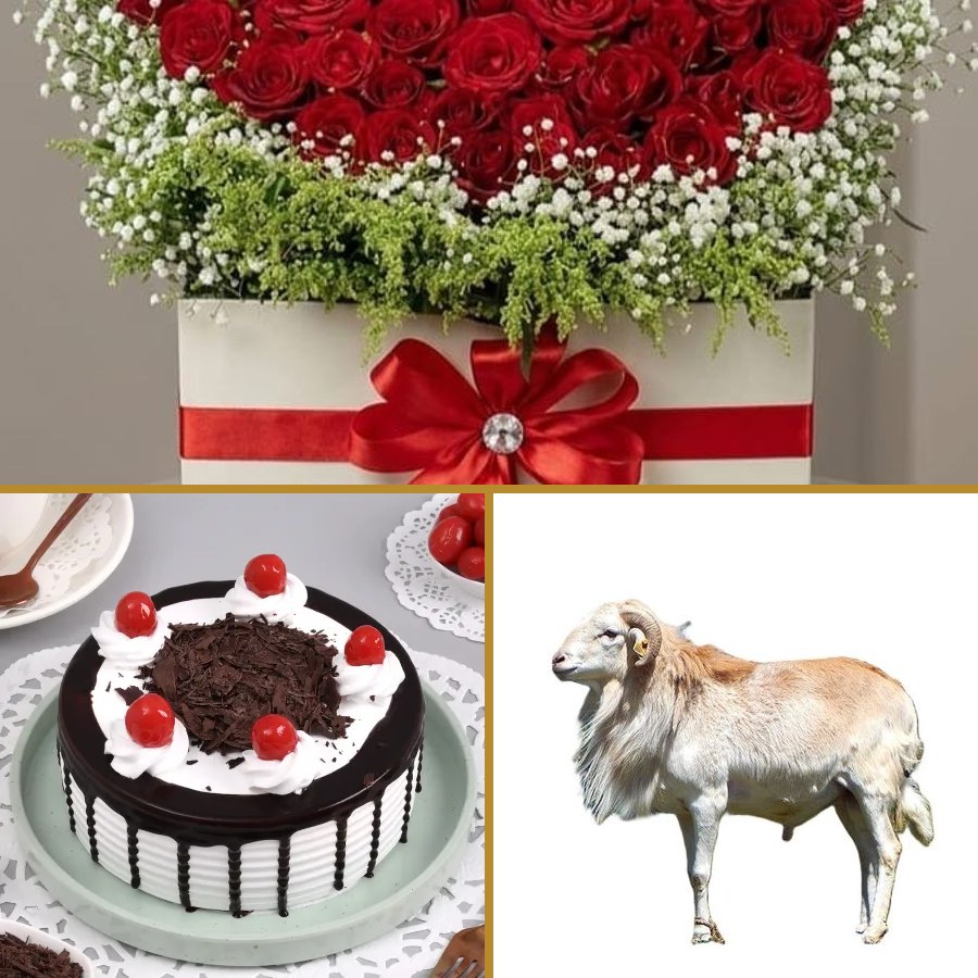 Aras Package - Flowers, Cake & Sheep
