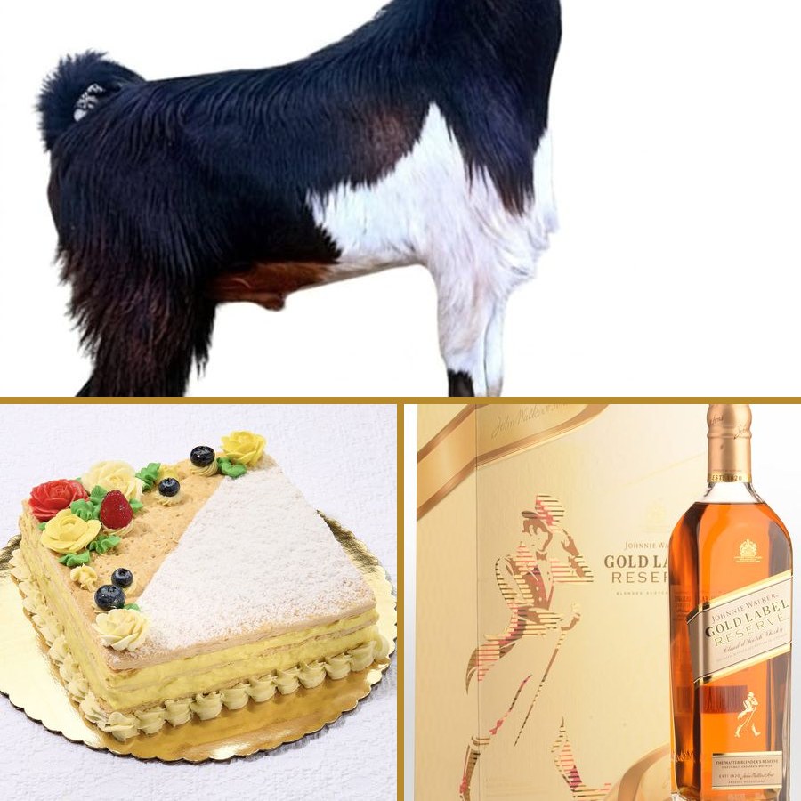 Father's Day Goat, Gold Label Whisky & Cake Package