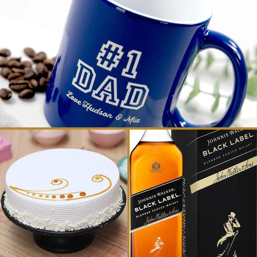 Father's Day Mug, Cake & Whisky Package