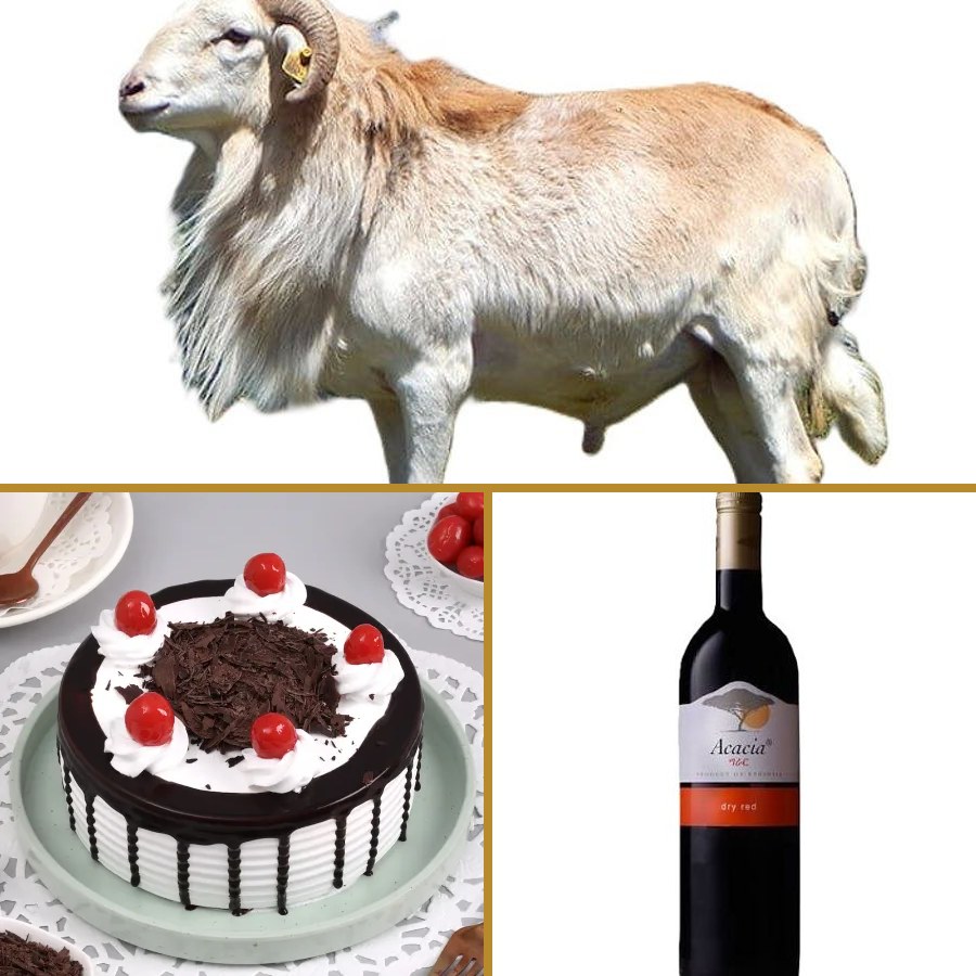 Father's Day Sheep, Cake & Acacia Wine Package