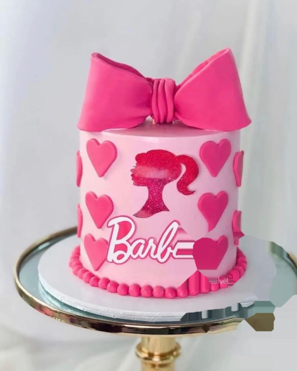 Glamorous Barbie-Themed Fondant Cake