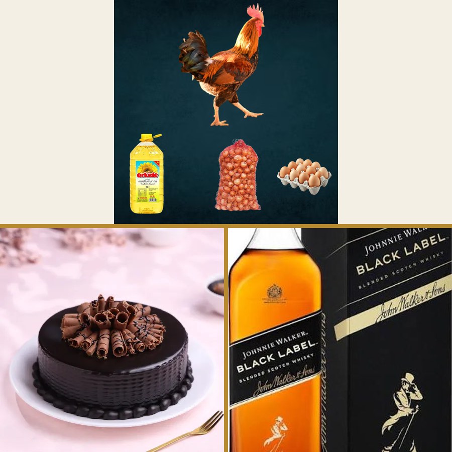 Holiday Essentials Package - Chicken, Cake & Whisky