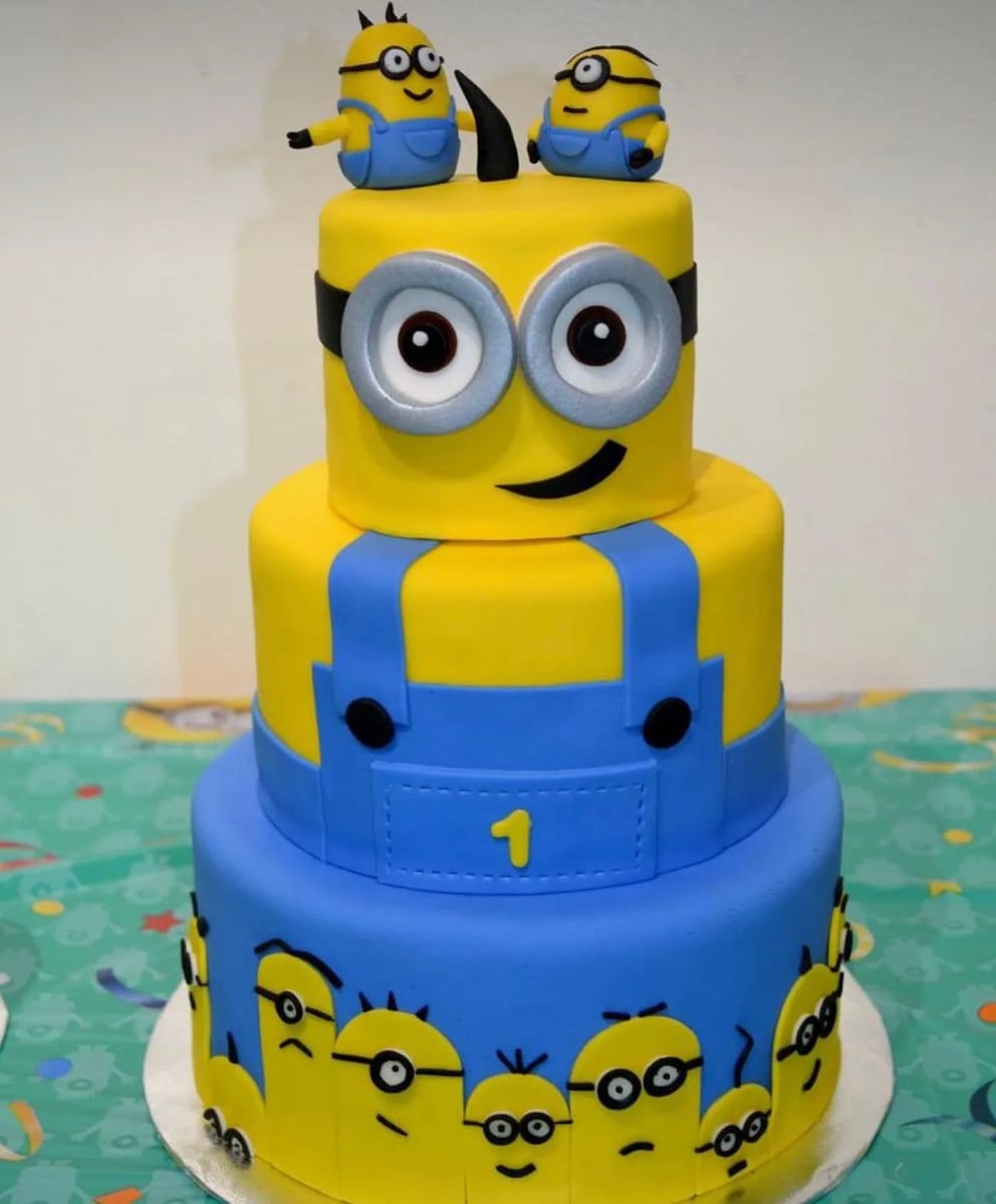 Minions Fondant Birthday Cake