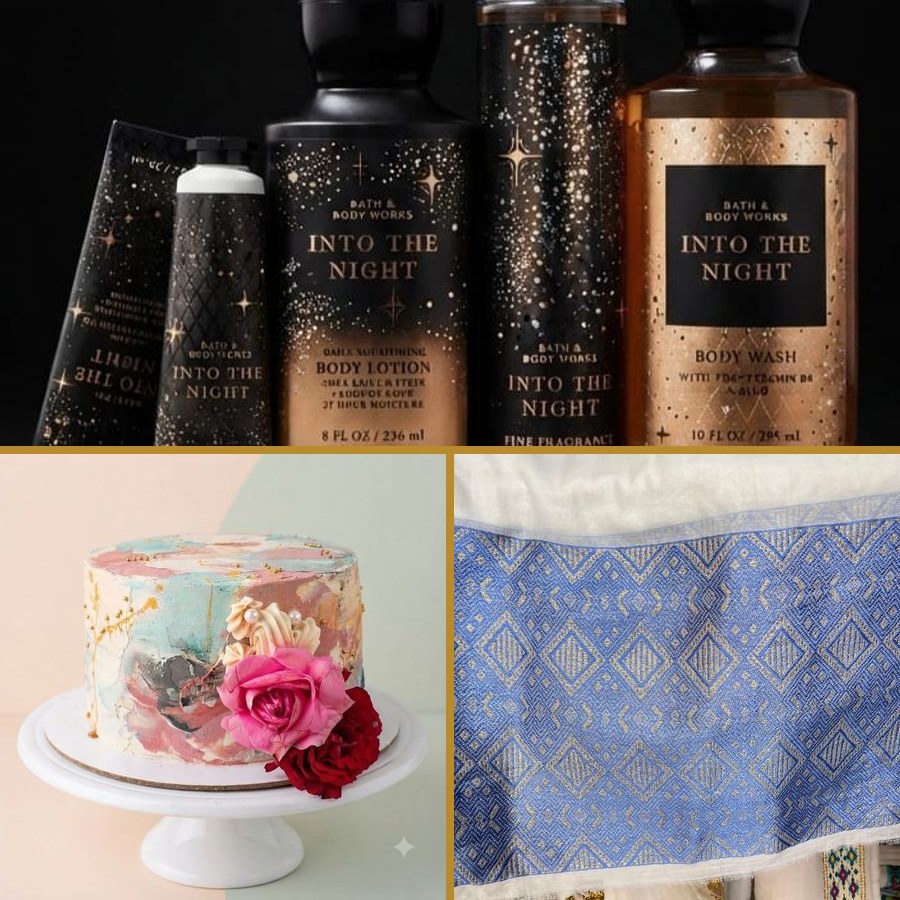 Mother's Day Perfume, Cake & Scarf Package
